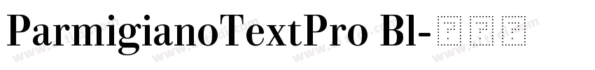 ParmigianoTextPro Bl字体转换